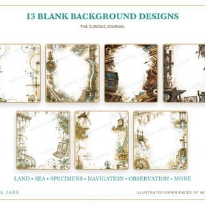 Digital Paper & Blank Backgrounds PDF — 13 Designs | The Curious Journal image 4