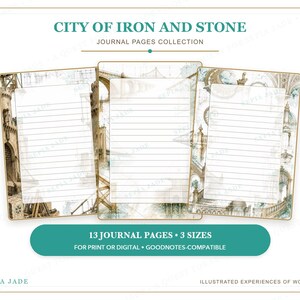 Digitala journalsidor för Goodnotes PDF — 13 designer | City of Iron and Stone bild 9