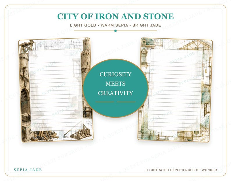 Digitala journalsidor för Goodnotes PDF — 13 designer | City of Iron and Stone bild 7