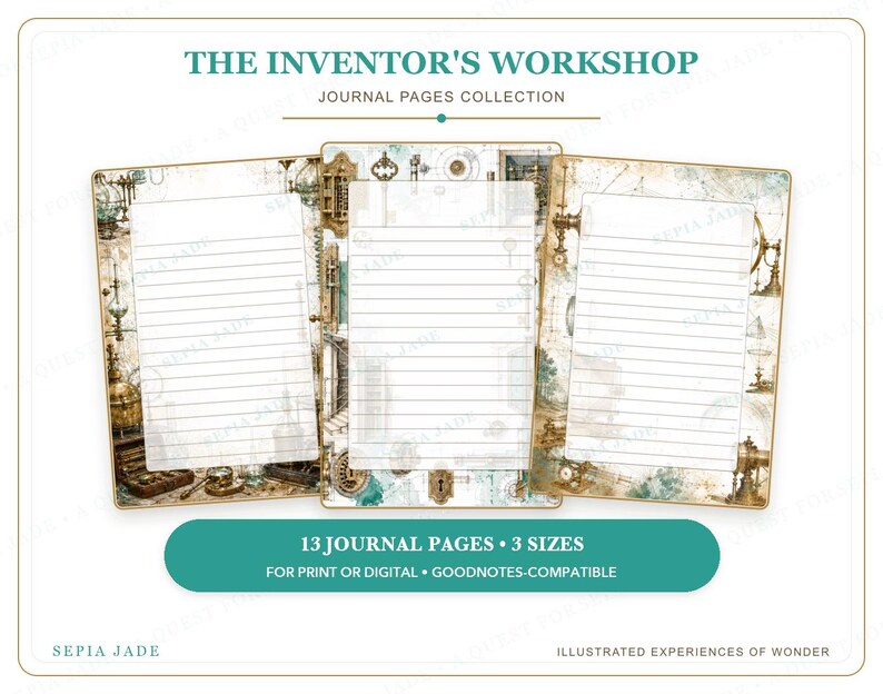 Pages de journal numérique pour Goodnotes (PDF) — 13 modèles | L'Atelier de l'Inventeur image 9