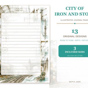 Digitala journalsidor för Goodnotes PDF — 13 designer | City of Iron and Stone bild 1