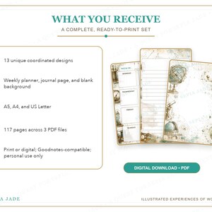 Digital planerare för Goodnotes, Journal & Background Suite — 13 designer | Uppfinnarens verkstad bild 2