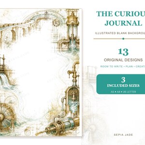 Digital Paper & Blank Backgrounds PDF — 13 Designs | The Curious Journal image 1