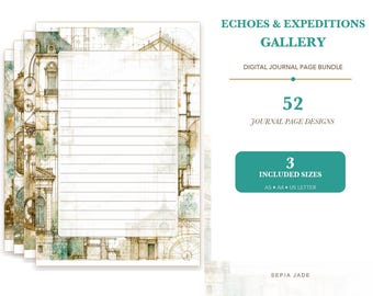Digitale Tagebuchseiten für Goodnotes – 52 Designs | Echoes & Expeditions Galerie