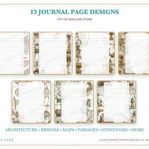 Digitala journalsidor för Goodnotes PDF — 13 designer | City of Iron and Stone bild 4