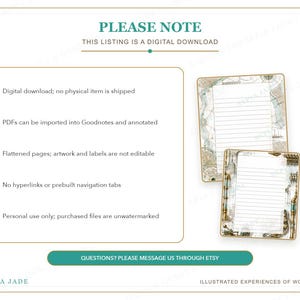 Digitala journalsidor för Goodnotes PDF — 13 designer | City of Iron and Stone bild 8
