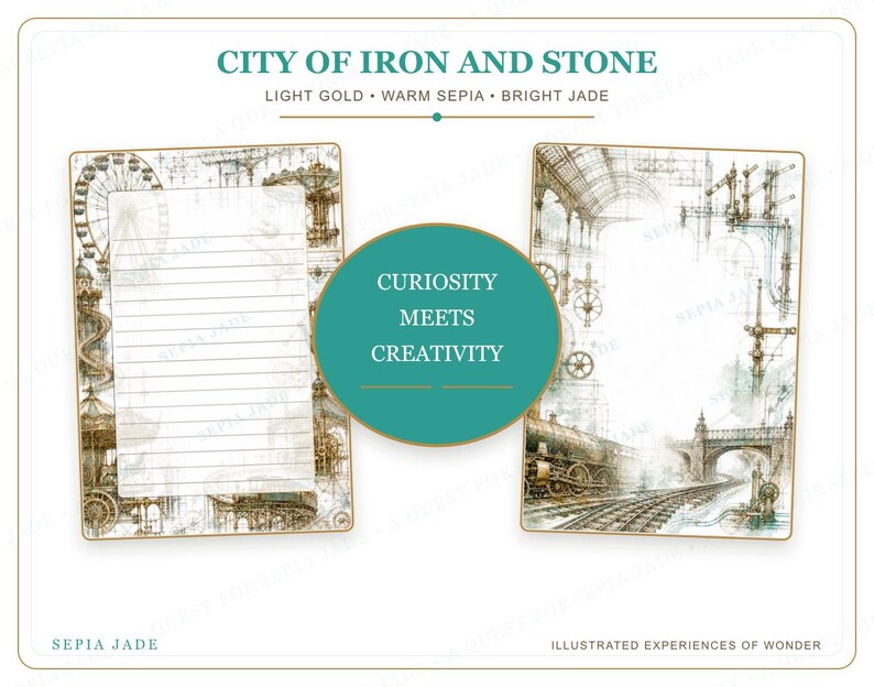 Digitale planner voor Goodnotes, dagboek en achtergrondsuite — 13 ontwerpen | City of Iron and Stone afbeelding 7