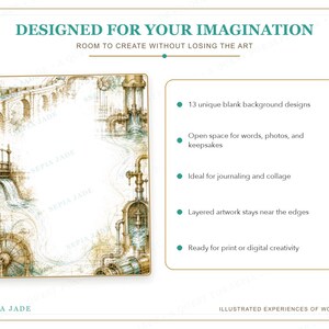 Digital Paper & Blank Backgrounds PDF — 13 Designs | The Curious Journal image 5