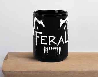 FERAL Mug noir brillant