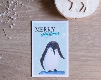 Cartolina natalizia con Pinguino