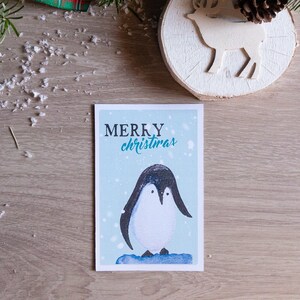 Cartolina natalizia con Pinguino