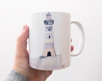 Tazza idea regalo personalizzata Faro Acquarello