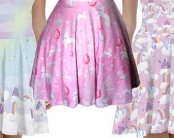 Kawaii Unicorn Dress Pegasus Dress Pastel Unicorn Dress Unicorn Print Dress Fairy Kei Dress Yume Kawaii Dress
