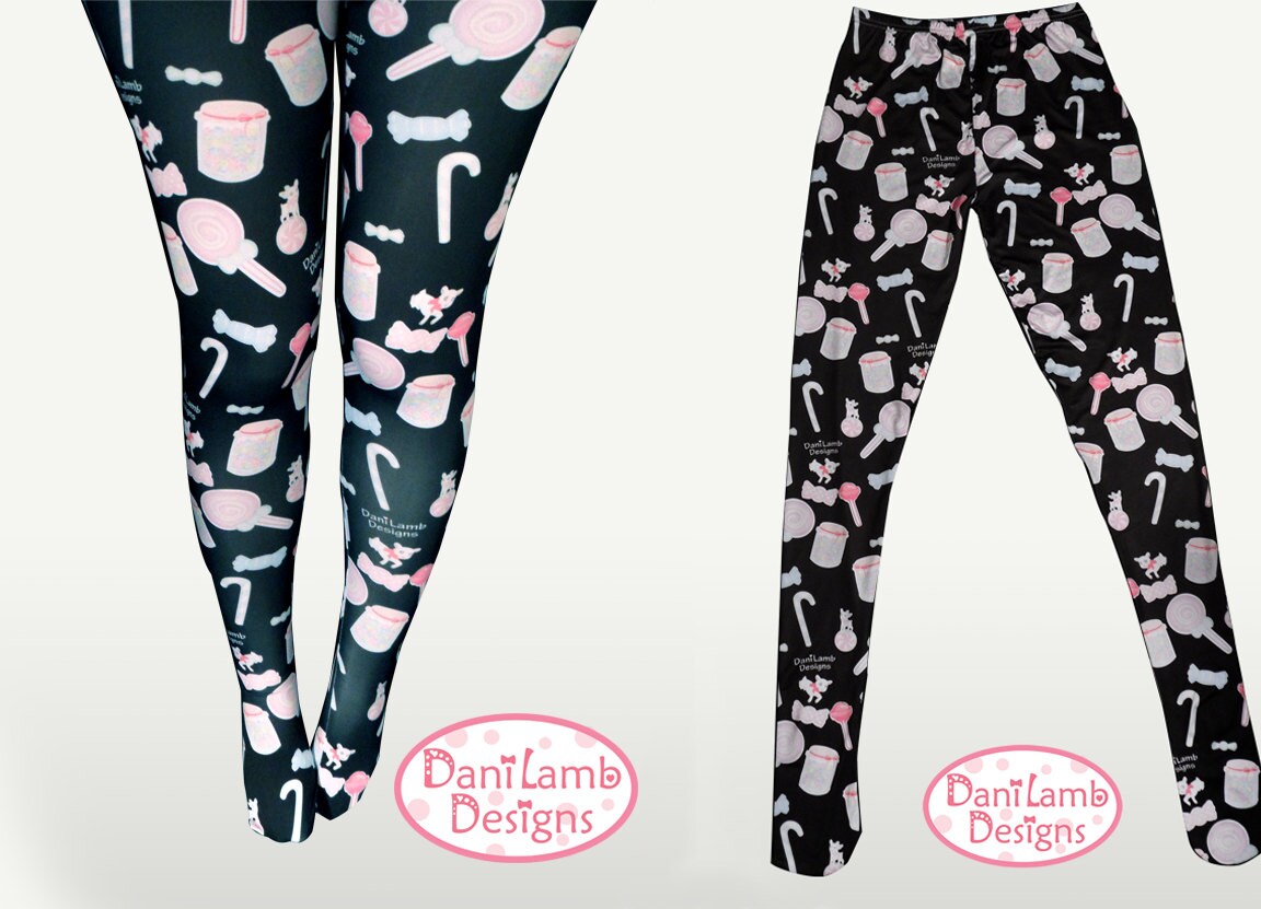 Candy Tights Kawaii Fairy Kei Lolita Tights Printed Stockings Etsy