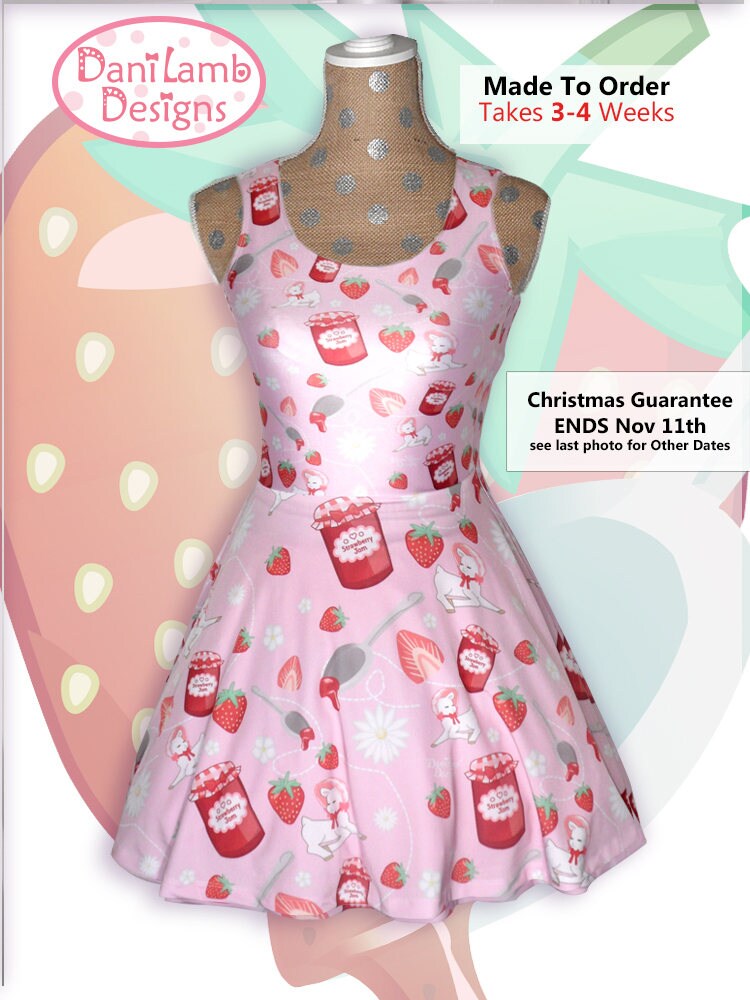 Kawaii Strawberry Dress Fairy Kei Strawberry Jam Lamb Dress Etsy