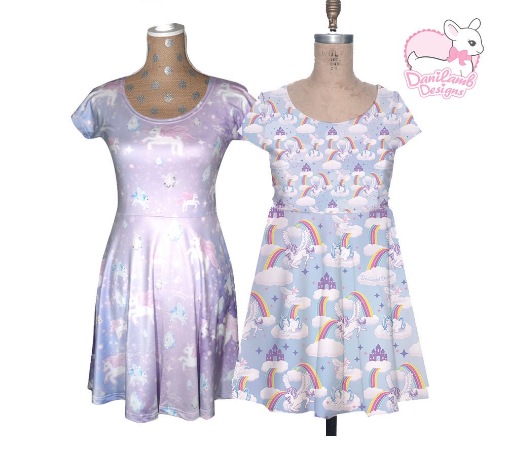 dress with unicorn print