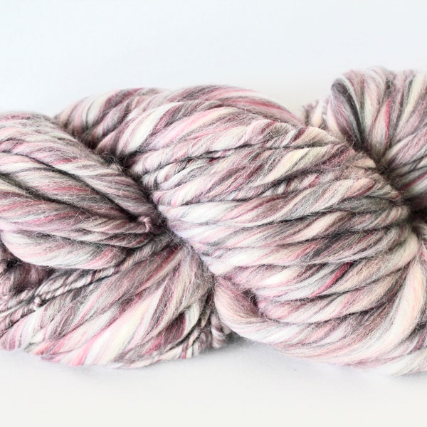 Hand Spun Thick and Thin   Super Chunky  Extra Fine Merino Wool Yarn Jazz  Color