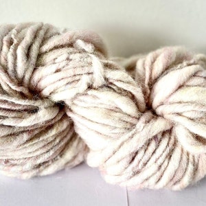 Handspun Chunky Wool Yarn: Oyster Sheen Art Yarn