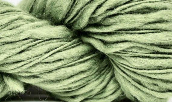 Thick and Thin Yarn, Wool Yarn, Temptation Yarn, Aran Weight Yarn, Blanket  Yarn, Texture Yarn, Ecofriendly Yarn, Knitting Yarn, Sage Colour
