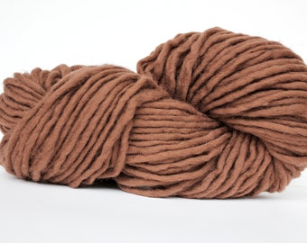 Bulky Light Wool Yarn, Roving Yarn, Chunky Yarn, Wool Yarn, Blanket Yarn, XL Yarn, Big Yarn, Bulky Yarn, Knitting Yarn, Brown  Colour