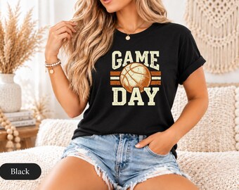 Game Day Basketball Shirt, Vintage Sports Fan Tee, Retro Basketball Lover Gift