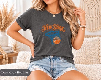 New York Basketball Shirt, Vintage Game Day Graphic Tee, NYC Sports Fan Tshirt, Hoops Lover Gift