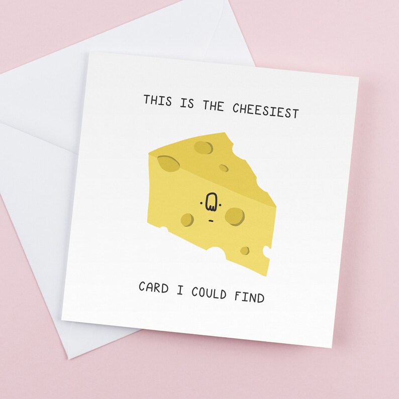 Cheesy Card Greeting Cards Funny Romantic Birthday Cards Etsy Hong Kong