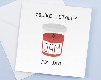 Totally My Jam Funny Romantic Birthday Cards - Unique Gift for Him  Her Graduation Card Humorous Gift