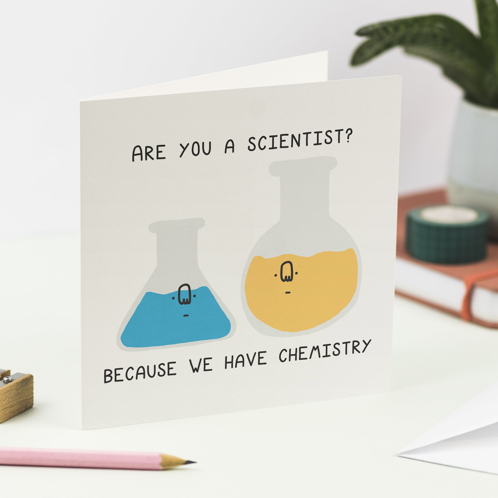 Wir haben Chemie süße Geburtstagskarte leere Innen Etsy