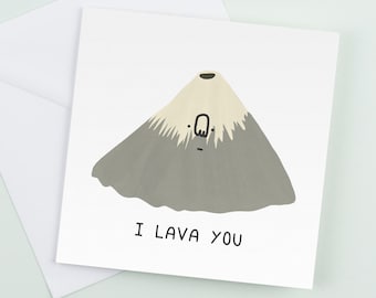 I Lava You Card: Funny Valentine's Day Greeting Card