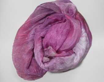 Hand dyed very berry china silk