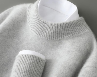 Unisex Crew Neck Sweater, Classic Casual Pullover, Cozy Winter Knit, Men Women Top