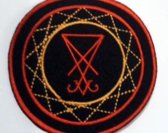 Siegel des Lucifer - bestickt Patch, 8 X 8 cm.