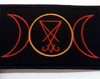 Siegel des Lucifer, eclipse - bestickt Patch, 9 X 6 cm.