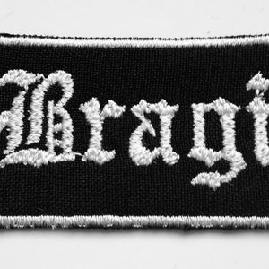 Bragi - Norse, Vikings god, god of Poetry, Odin&#39;s son - embroidered patch, 2,4 X 1,4 INCH