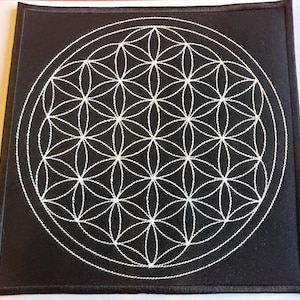 Flor de la vida (completo), la geometría sagrada - bordados volver parche, BUY3 GET4, 20 X 20 cm.
