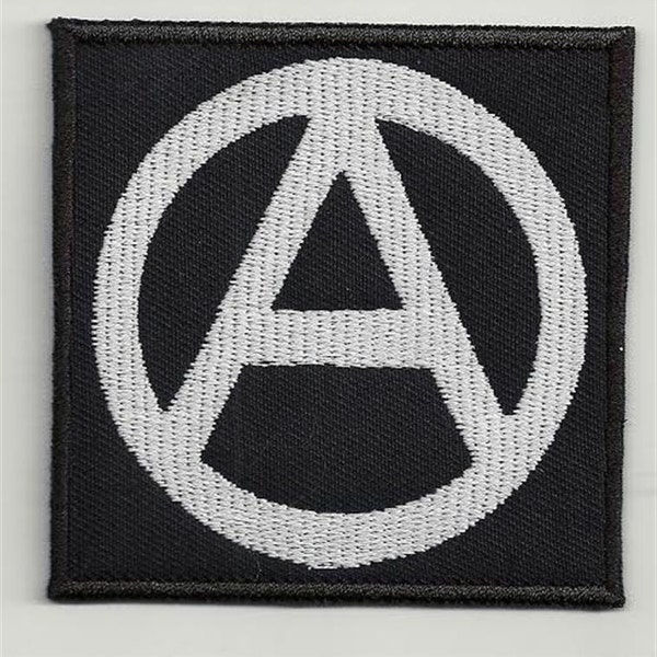 Simbolo di anarchia - la zona ricamata, BUY3 GET4, 8 x 8 cm.