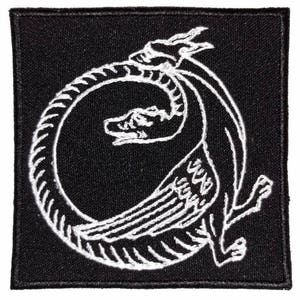 Alchemical Ouroboros  - embroidered patch, BUY3 GET4, 3,2 X 3,2  INCH
