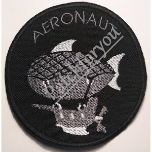 Aeronaut, funny patch - embroidered patch, 3,2 X 3,2 INCH