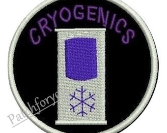 Cryogenics, PI number, Fibonaci spiral, golden ratio, science patch, CERN  - embroidered patch, 3,2 X 3,2 INCH