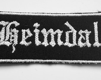 Heimdal - Vikings god, guardian of Asgard  - embroidered patch, 2,8 X 1,2 INCH