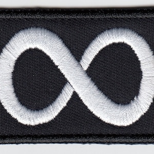 Eternity symbol variation 2 , Ägypten, esoterische - Patch gestickt , 4 X 6 cm.