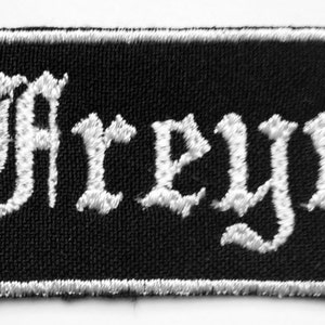 Freir - Vikings god of Fertility  - embroidered patch, 2,8 X 1,4 INCH