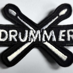 Drummer  - embroidered patch, 3,2 X 2,4 INCH