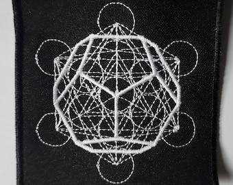 Metatron variation 4, sacred geometry - embroidered patch, BUY3 GET4, 3,2 X 3,2 INCH