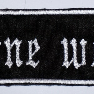 Lone wolf - embroidered patch, 4,8 X 1,6 INCH