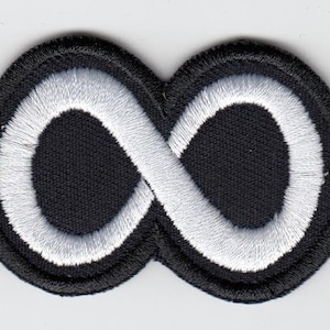 Symbole éternité, ésotérique - brodé patch, BUY3 GET4, 4 X 6 cm.