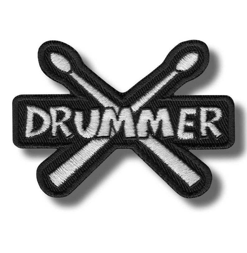 Drummer embroidered patch 3,2 X 2,4 INCH