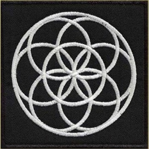 Seed of life, sacred geometry  - embroidered patch, BUY3 GET4, 3,2 X 3,2 INCH
