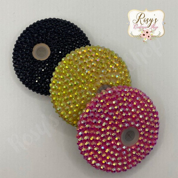 Bling Bamboo Lids | Bamboo Lids for 16oz Libbey Cup | Rhinestones Bamboo lid for Libbey can